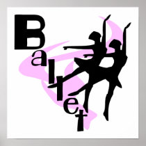 Silhouette Ballet T-shirts and Gifts Poster