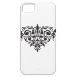 Silhouette baroque chandelier fleur di lis print iPhone 5 cover