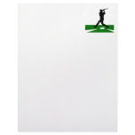 Silhouette Baseball Swing Personalized Letterhead