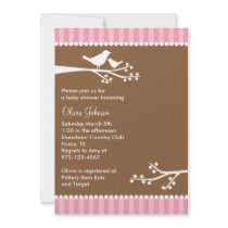 Silhouette Birds Baby Shower Invitations