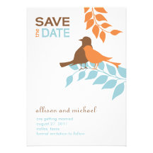 Silhouette Birds Save the Date Personalized Invite