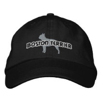 Silhouette Boston Terrier Embroidered Hat embroidered hats