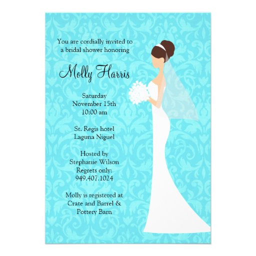 Silhouette Bridal Shower Invitation