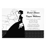 Silhouette Bride Bridal Shower Invite