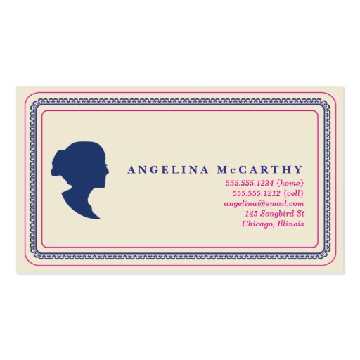 silhouette  calling card business card templates
