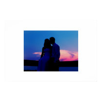 Silhouette Couple at Sunset posters