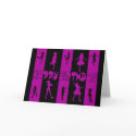 silhouette dancing birthday card