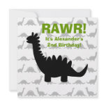 Silhouette Dinosaur Birthday Invitation
