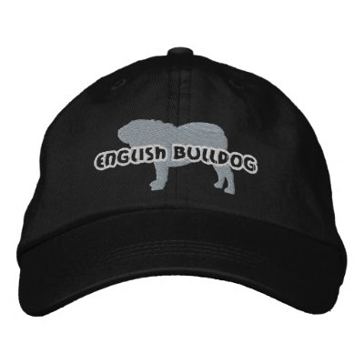 Silhouette English Bulldog Embroidered Hat