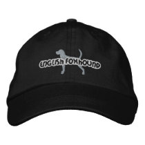 Silhouette English Foxhound Embroidered Hat embroidered hats
