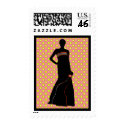 SILHOUETTE FASHION GIRL postage by dgpaulart SILHOUETTE FASHION GIRL postage