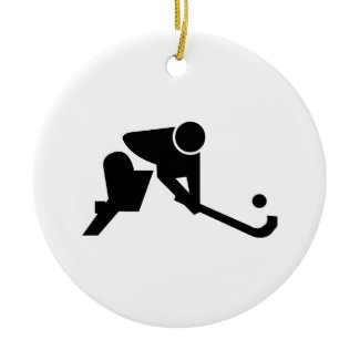 Silhouette Field Hockey Ornament