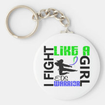 Silhouette Fight Like A Girl EDS 3.2 Key Chains