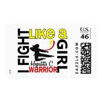 Silhouette Fight Like A Girl Hepatitis C 3.2 Stamps