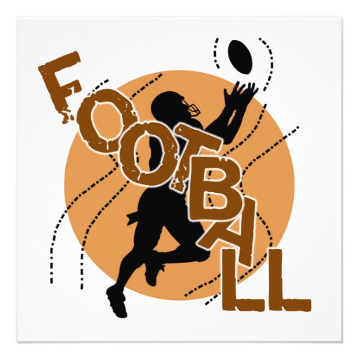 Silhouette Football T shirts and Gifts Custom Announcements