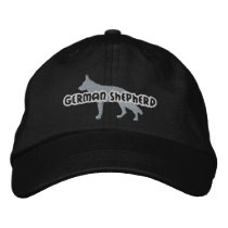 Silhouette German Shepherd Embroidered Hat embroidered hats