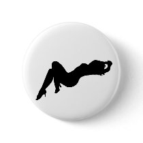 Silhouette Girls Pinback Button