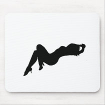Silhouette Girls Mouse Pad