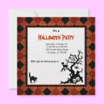Silhouette Halloween Party invitations