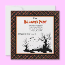 Silhouette Halloween Party invitations