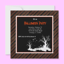 Schattenbild-Halloween-Partei einladungen