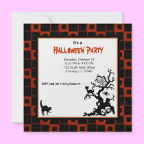 Silhouette Halloween Party invitations