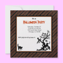 Silhouette Halloween Party invitations
