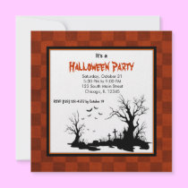 Silhouette Halloween Party invitations