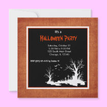 Schattenbild-Halloween-Partei einladungen