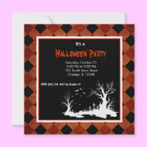 Schattenbild-Halloween-Partei einladungen