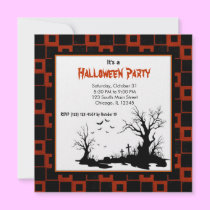Silhouette Halloween Party invitations
