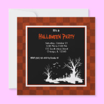 Schattenbild-Halloween-Partei einladungen