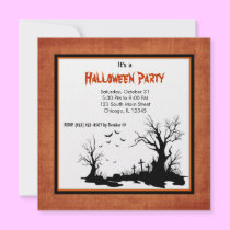 Silhouette Halloween Party invitations