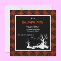 Schattenbild-Halloween-Partei einladungen