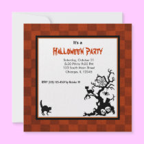 Silhouette Halloween Party invitations