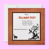 Silhouette Halloween Party invitations