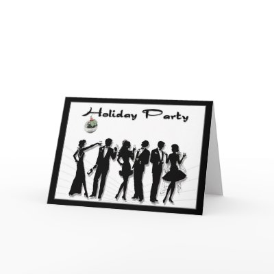 Silhouette Holiday Party Invitation Card by StarStock