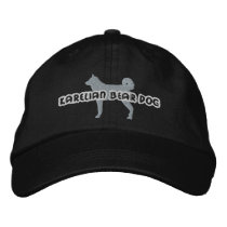 Silhouette Karelian Bear Dog Embroidered Hat embroidered hats