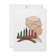 Silhouette Kinara Kwanzaa Personalized Invitation