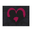 Silhouette Kiss, Starry night postcard