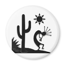 Silhouette Kokopelli Refrigerator Magnet