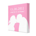 Silhouette Love wrappedcanvas