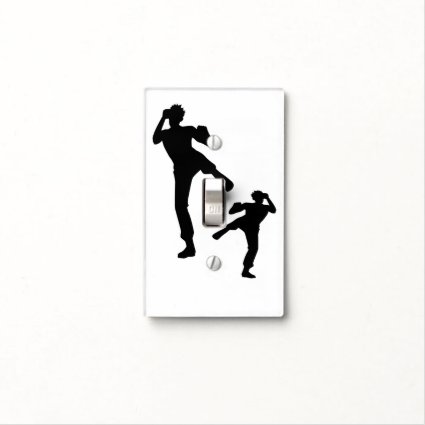 Silhouette Martial Arts Light Switch Cover