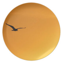 Silhouette of a Bird Plate
