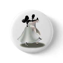 Silhouette of a Dancing Couple buttons by White_Wedding Silhouette of a Dancing Couple buttons