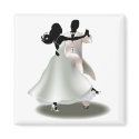 Silhouette of a Dancing Couple magnets by White_Wedding Silhouette of a Dancing Couple magnets