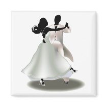 Silhouette of a Dancing Couple magnets by White_Wedding Silhouette of a Dancing Couple magnets