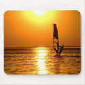 Silhouette of a windsurfer mousepads by acidgrey Silhouette of a windsurfer mousepads