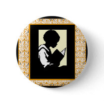 Silhouette of boy reading buttons by friendlyspirit Silhouette of boy reading buttons