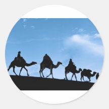 Silhouette of Camel Caravan Sticker